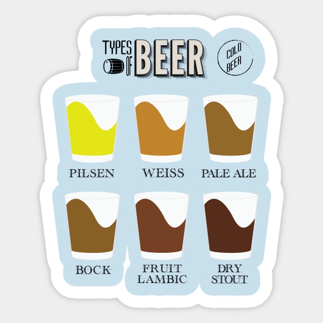 Types of Beer Sticker by pribellafronte